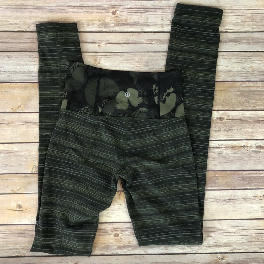 Lululemon Gator Green Straight Leg Leggings